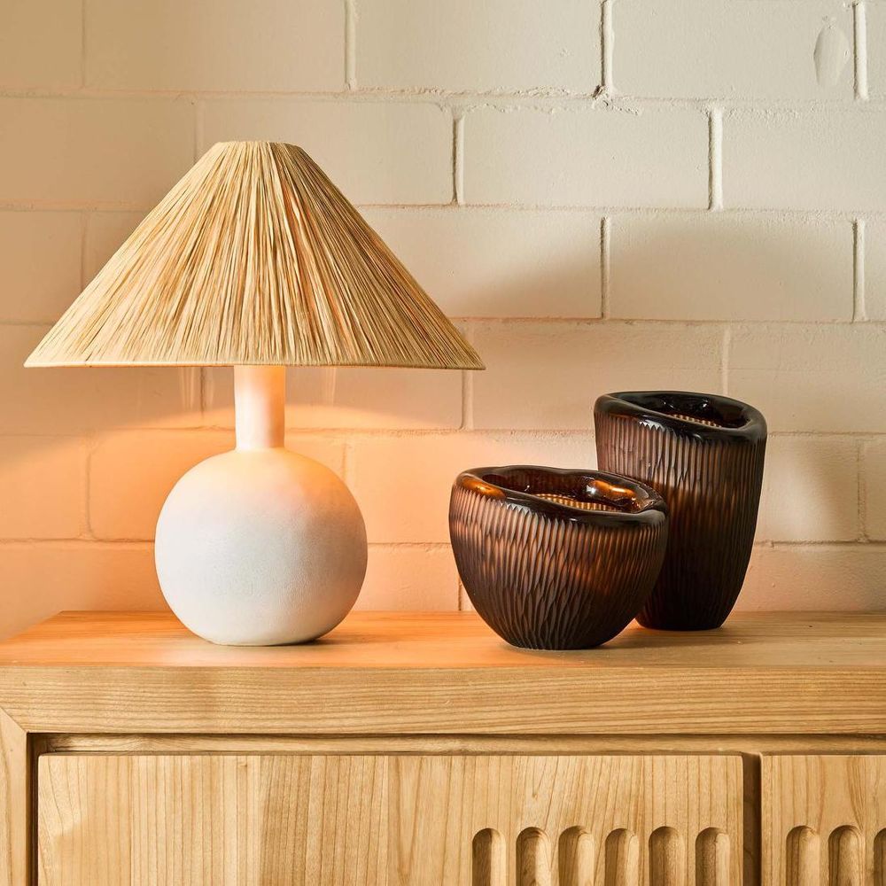Esta Table Lamp with Raffia Shade