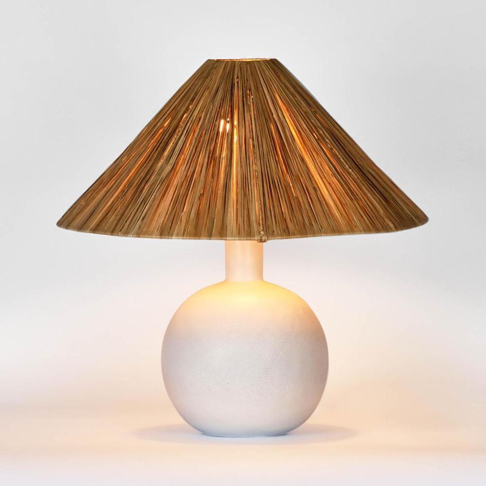 Esta Table Lamp with Raffia Shade