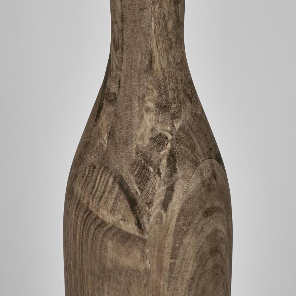 Callum Floor Lamp - Timber / White Shade