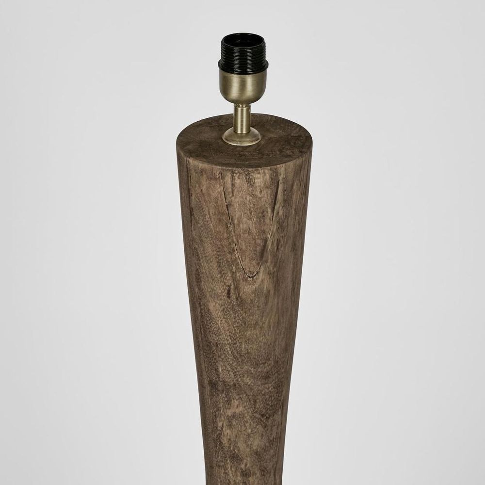 Callum Floor Lamp - Timber / White Shade