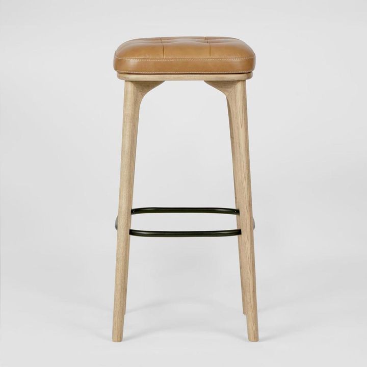 Carlton Leather Bar Stool - Tan