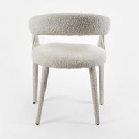 Nolan Dining Chair - White Boucle