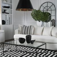 Palais Glass Top Rectangular Coffee Table - Black