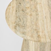 Parisi Outdoor Side Table Grey Travertine Look