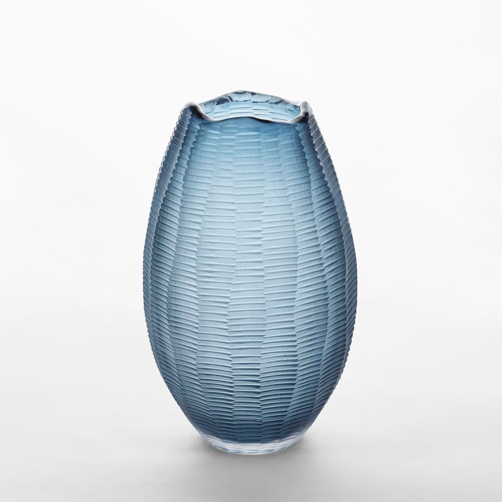 Artem Glass Medium Vase - Blue