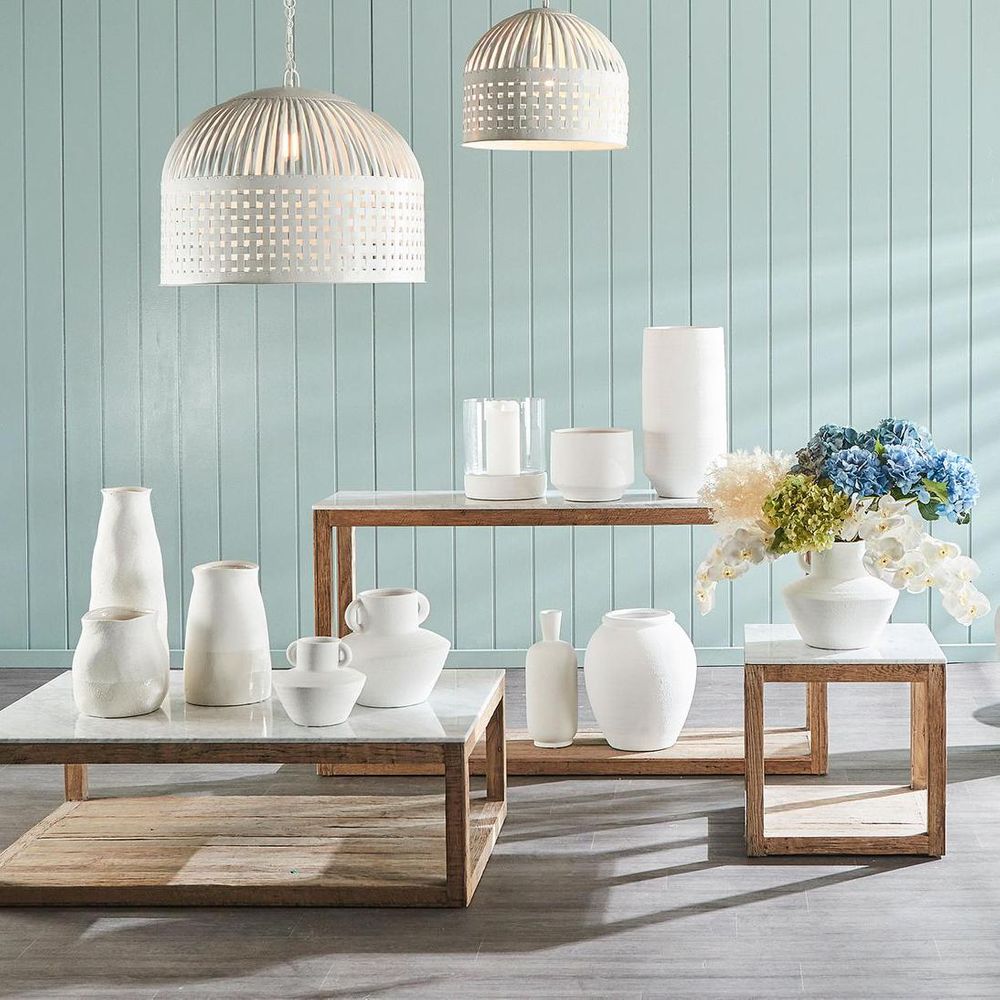 Tuba Ceramic Vase Large - White