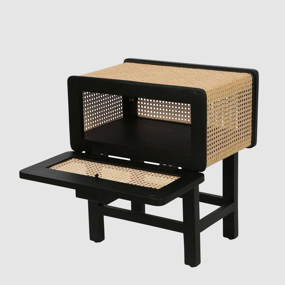 Zoe Bedside Table - Black