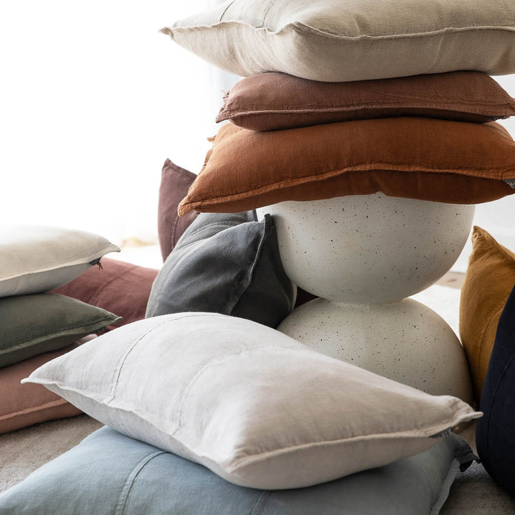 Luca Linen Cushion - Sky