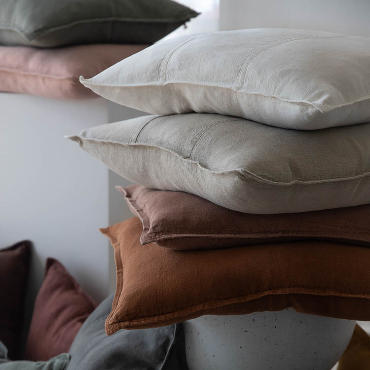 Luca Linen Cushion - Natural