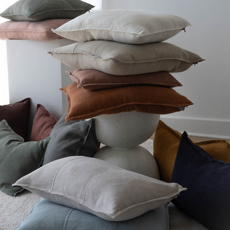 Luca Linen Cushion - Nutmeg