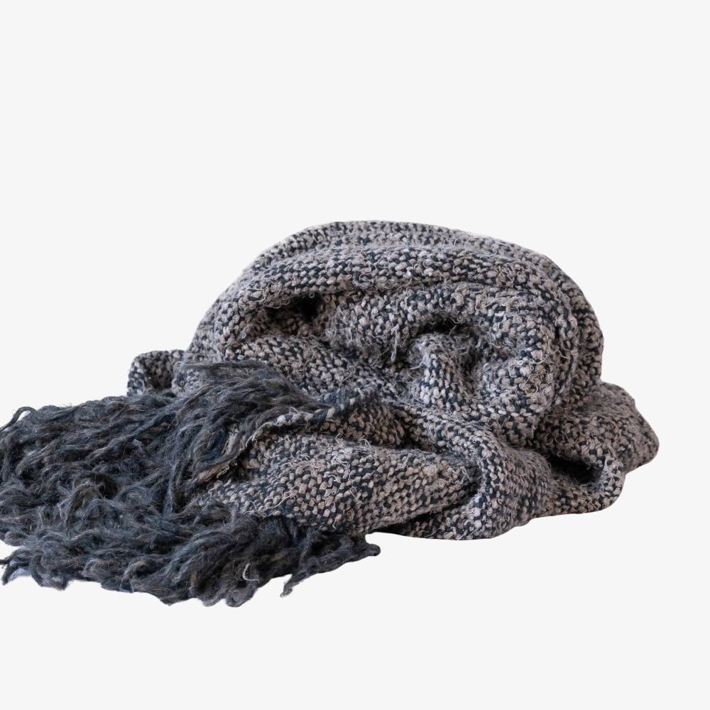 Wabi Throw - Midnight/Ivory/Natural