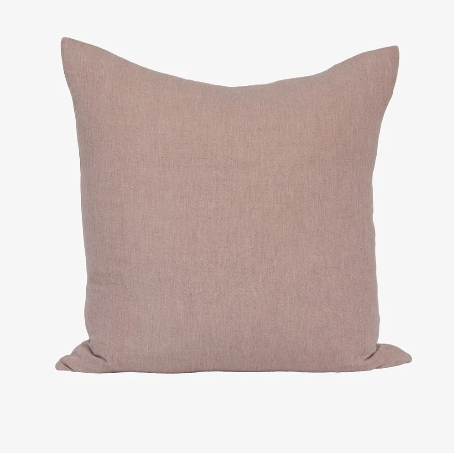 Sonnet Linen Cushion - Dusty Mauve