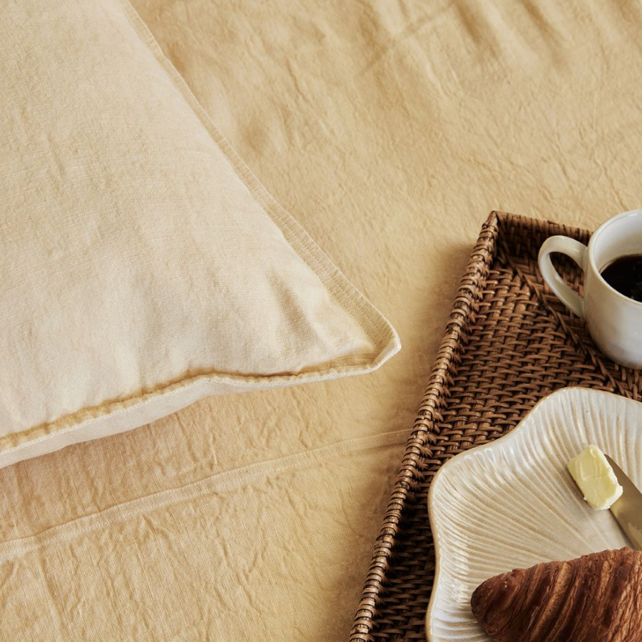 Luca Linen Cushion - Soft Butter