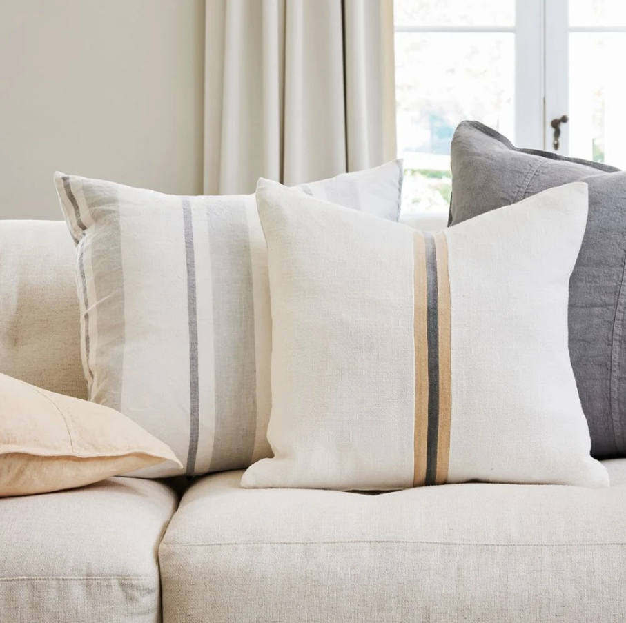 Luca Linen Cushion - Soft Butter