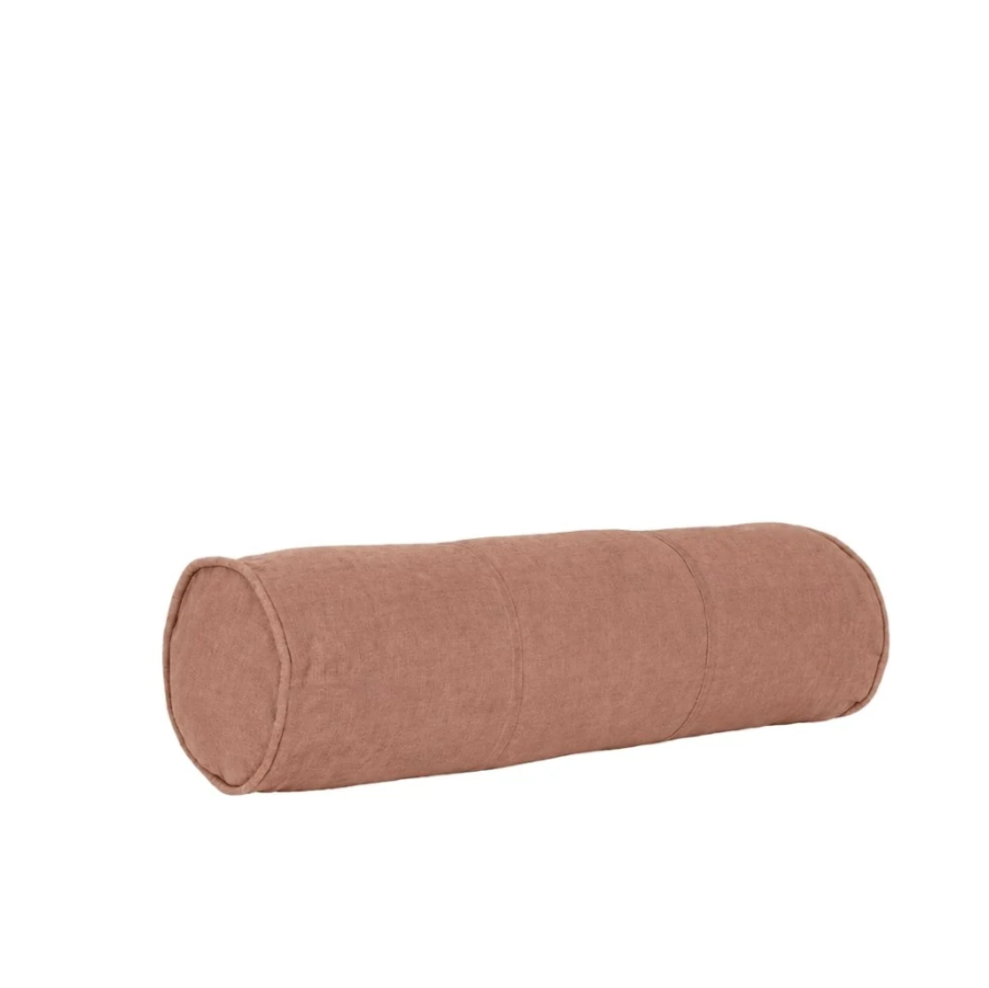 Luca Linen Bolster - Clay