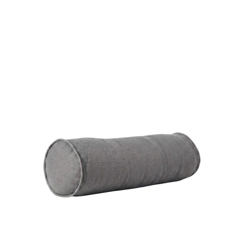 Luca Linen Bolster - Grey