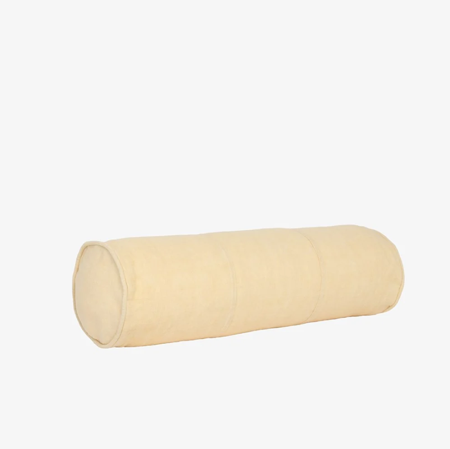 Luca Linen Bolster - Soft Butter