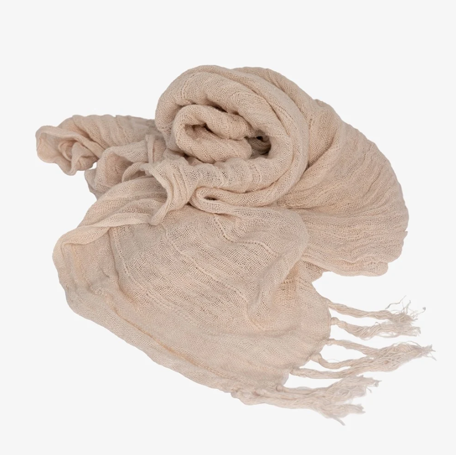 Aira Linen Throw - Soft Musk