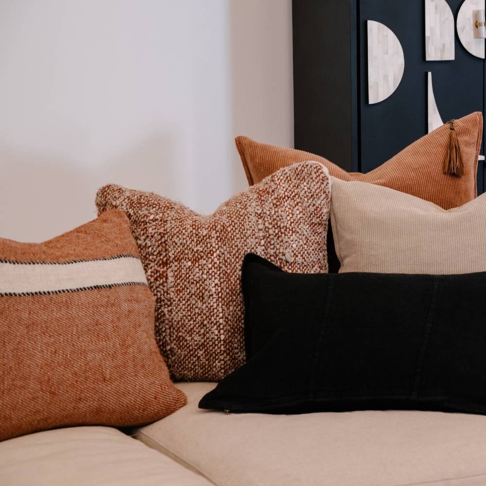 Wabi Cushion - Rust/Ivory/Natural