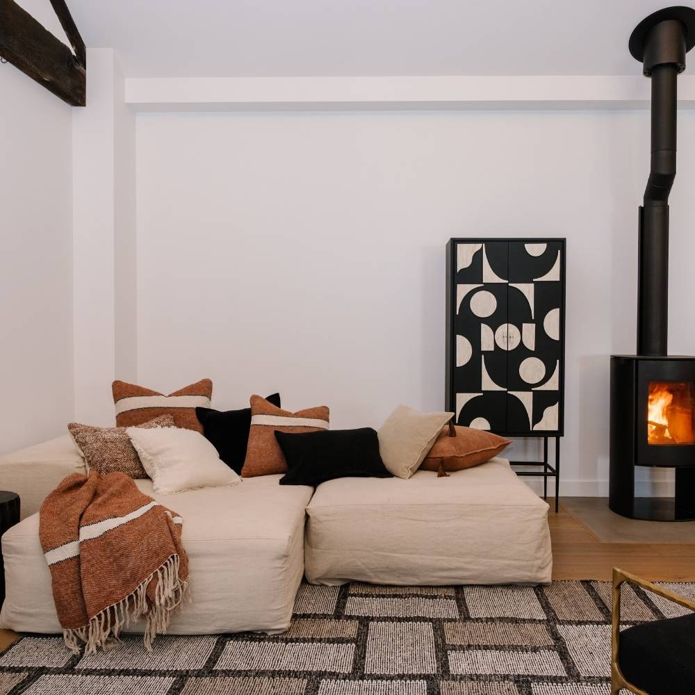 Wabi Cushion - Rust/Ivory/Natural