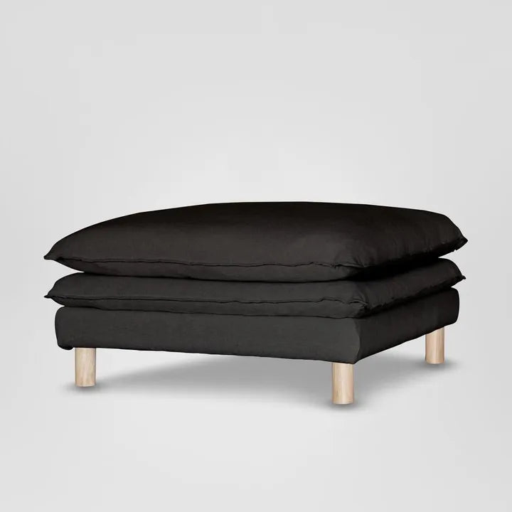 Aura Ottoman - Charcoal
