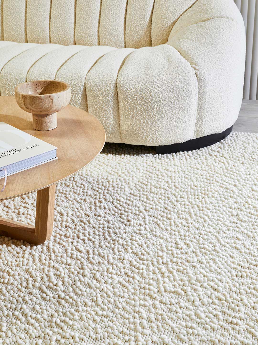 Boucle Wool  Rug - Ivory