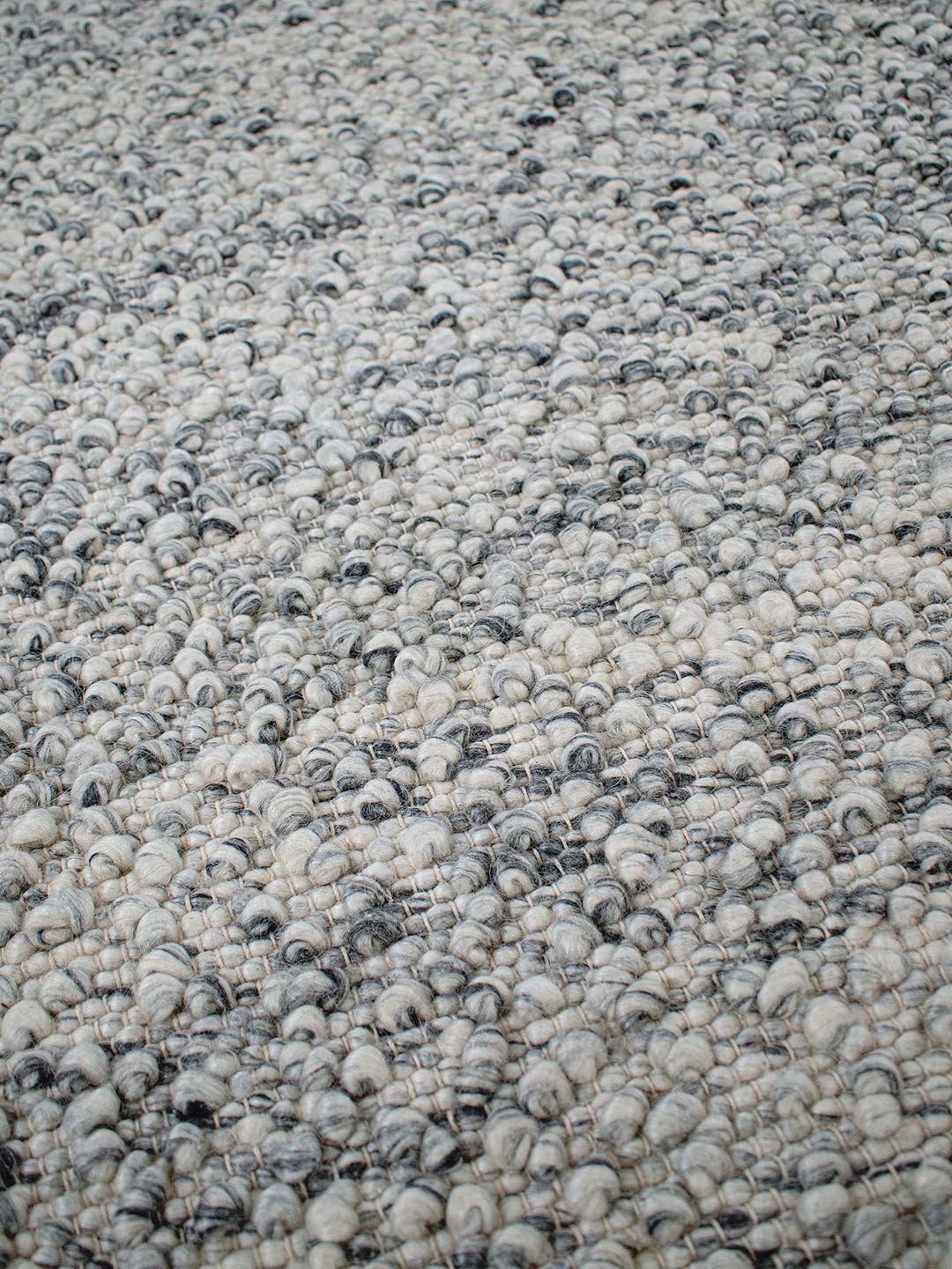 Boucle Wool Rug - Smoke