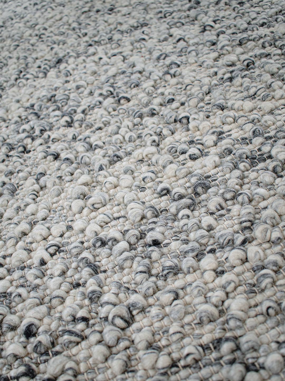 Boucle Wool Rug - Smoke