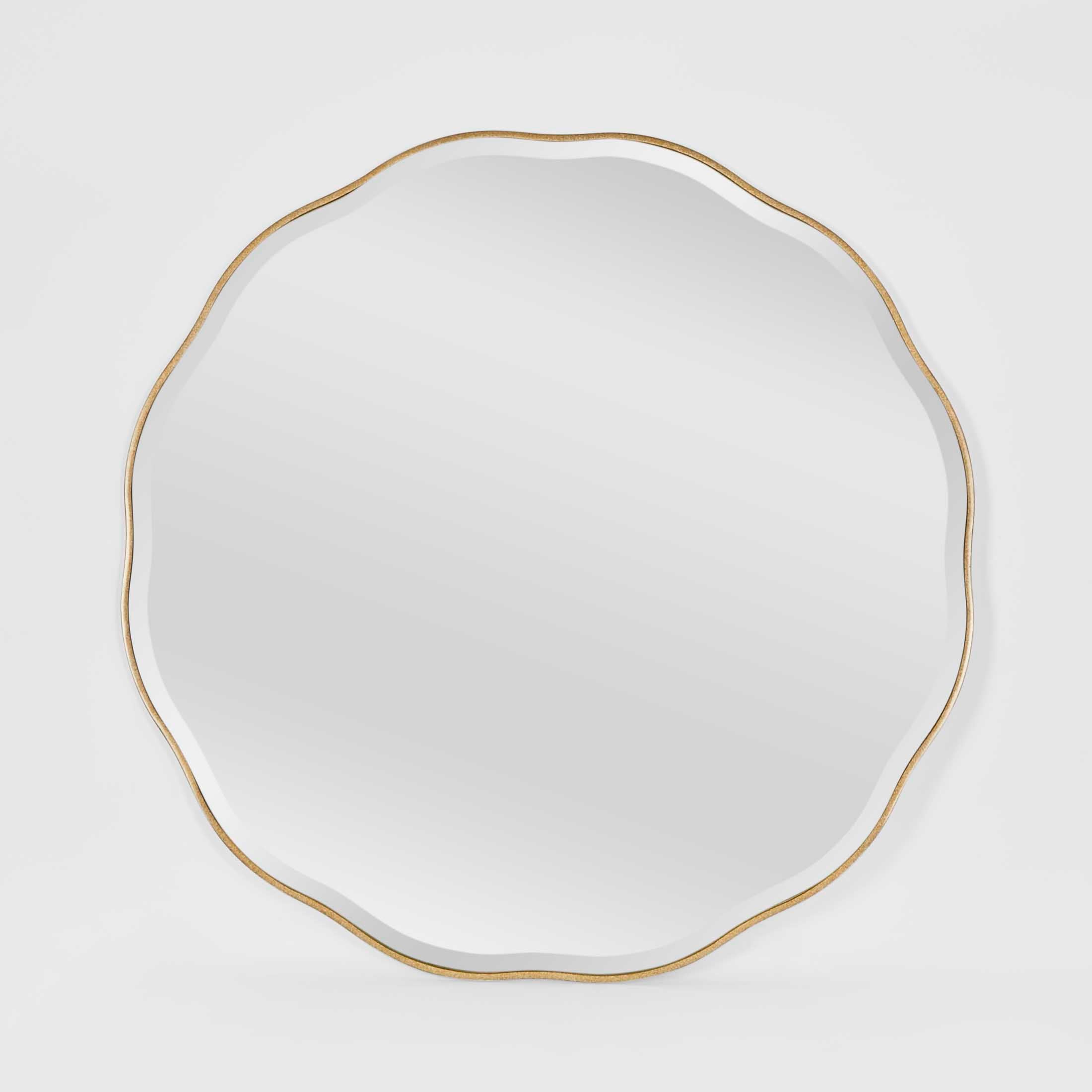 Camille Scallop Mirror (Large) - Gold