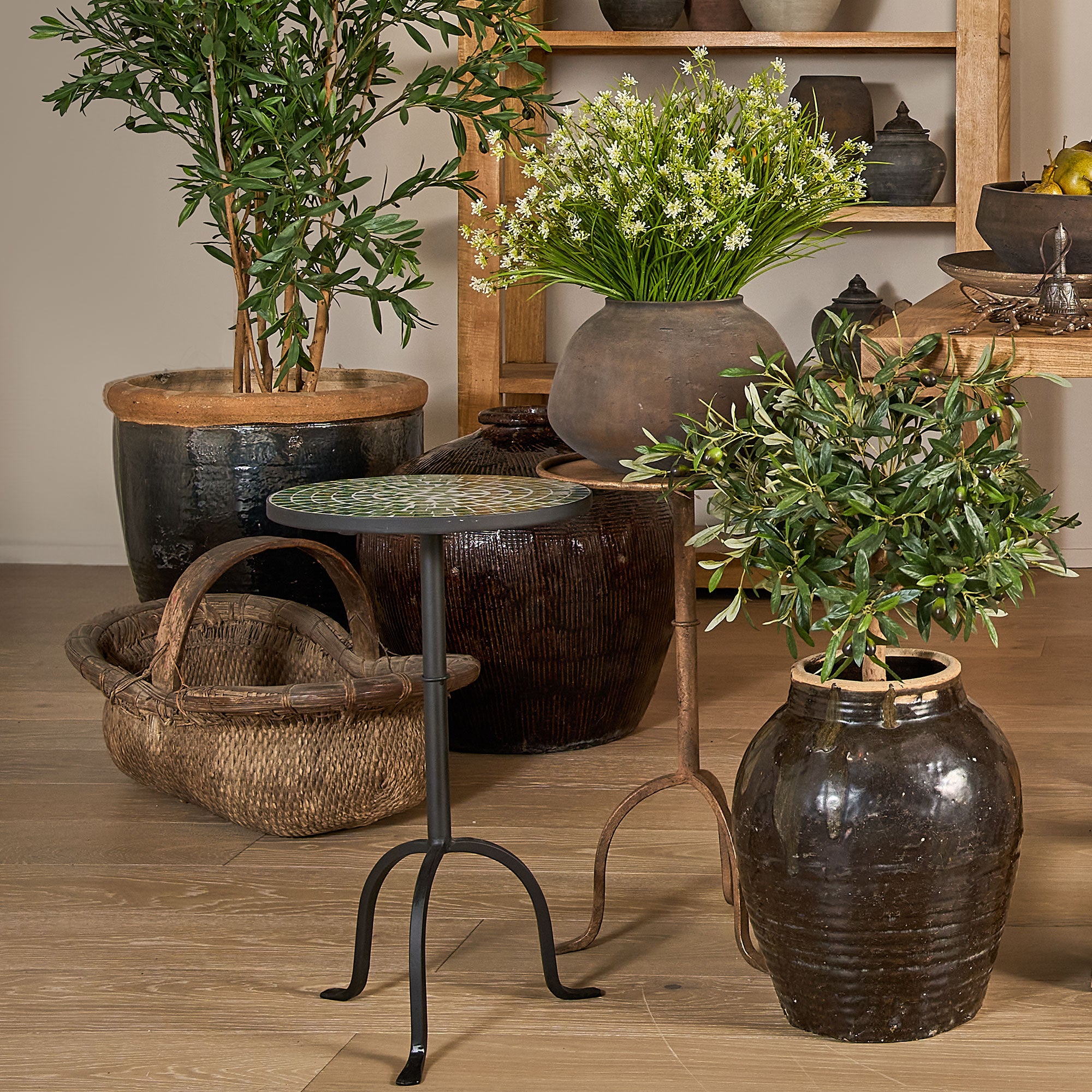 Landis Wide Vase - Earth Brown