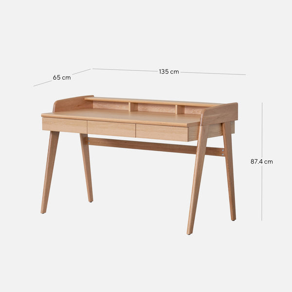 Brandon Home Office Desk - Natural Oak