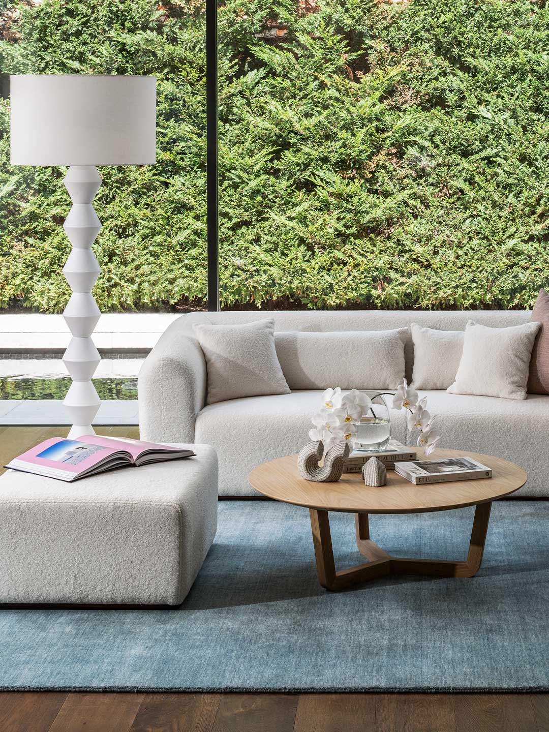 Diva Wool Rug - Sky Blue