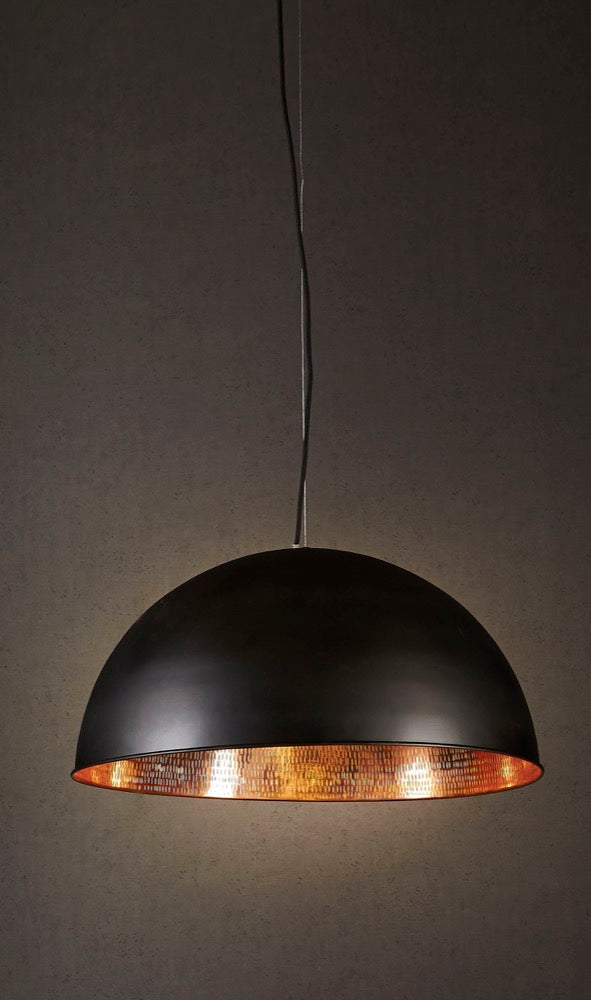 Alfresco Dome Ceiling Pendant - Black / Copper