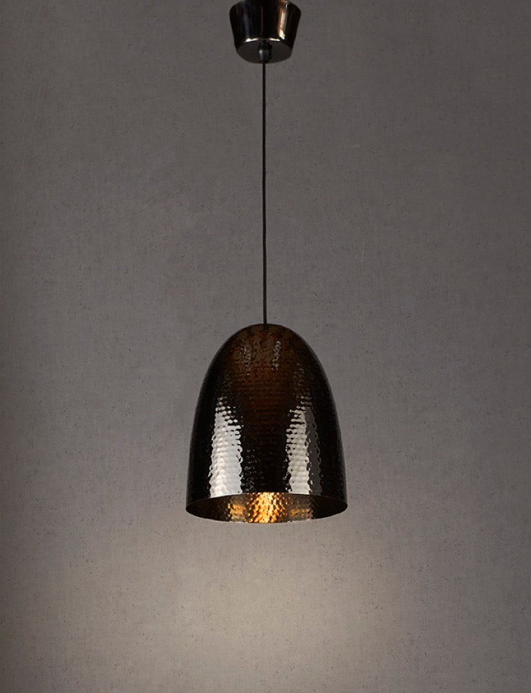 Dolce Beaten Ceiling Pendant - Charcoal