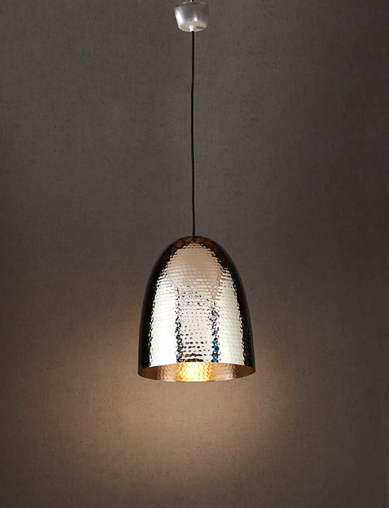 Dolce Beaten Ceiling Pendant - Silver