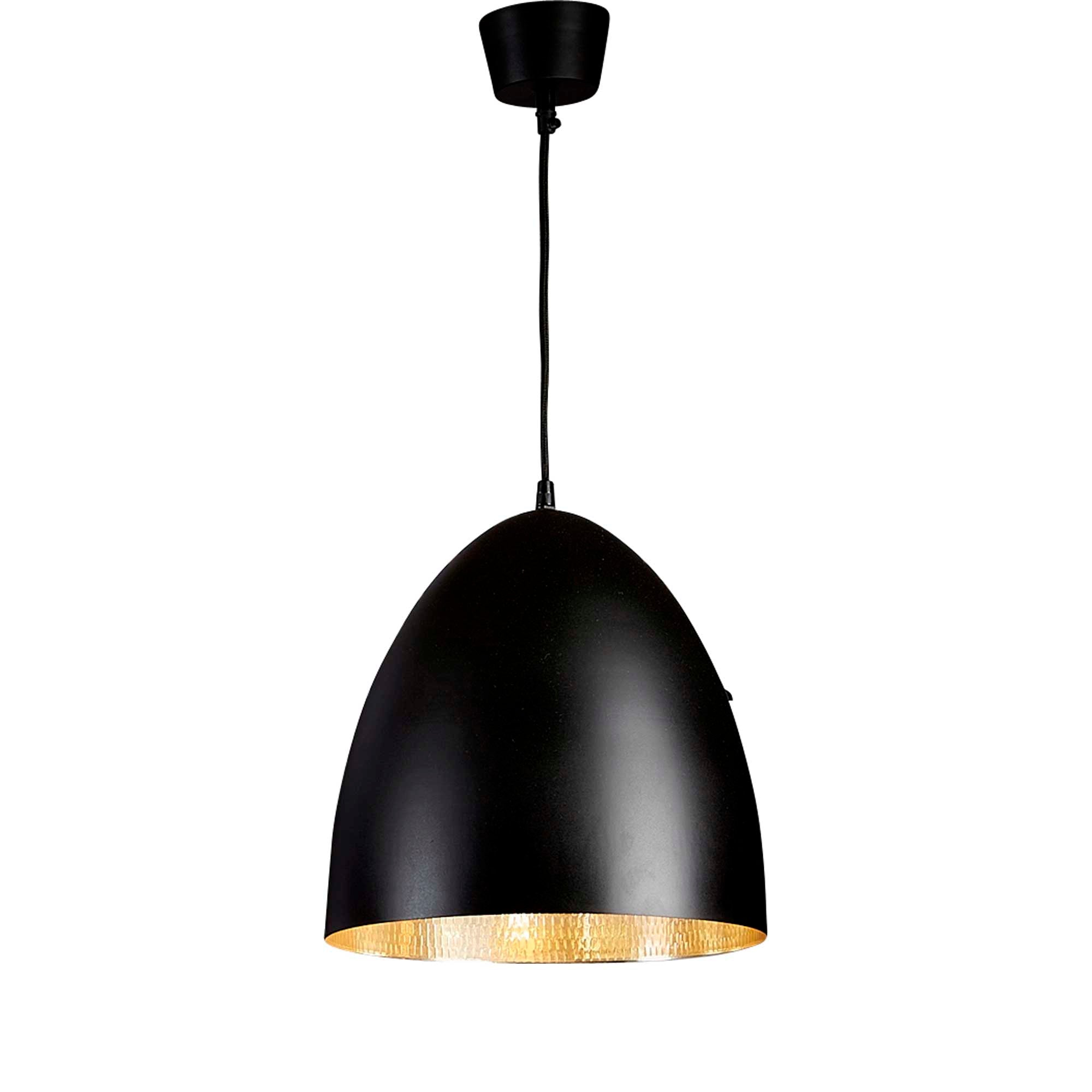 Egg Ceiling Pendant - Black and Silver