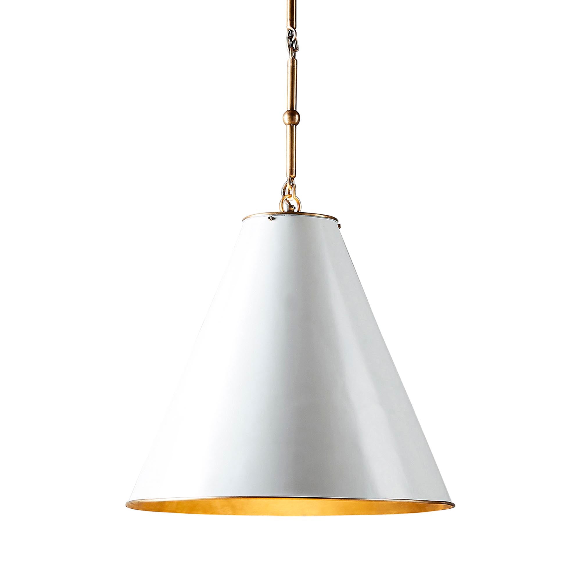 Monte Carlo Ceiling Pendant Large - White and Brass