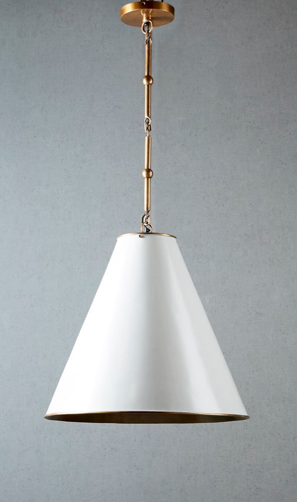 Monte Carlo Ceiling Pendant Large - White and Brass
