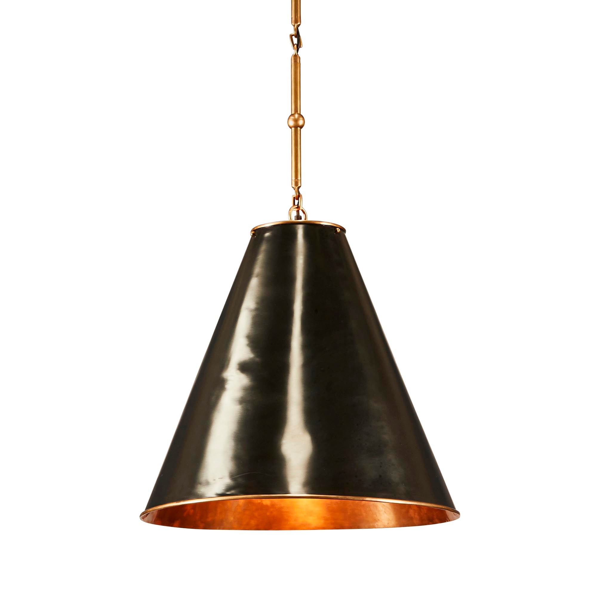 Monte Carlo Ceiling Pendant Large - Black and Brass