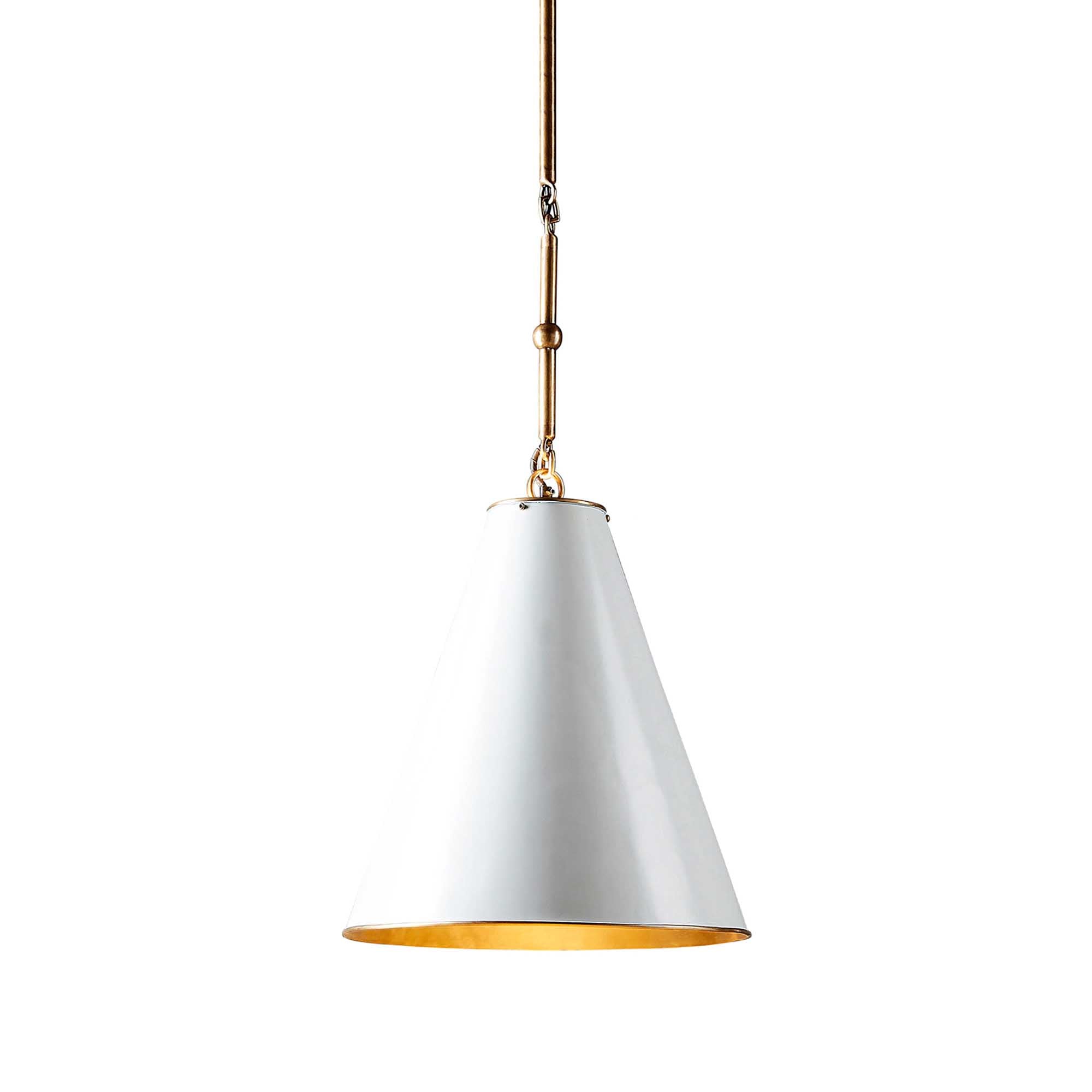 Monte Carlo Ceiling Pendant Small - White and Brass