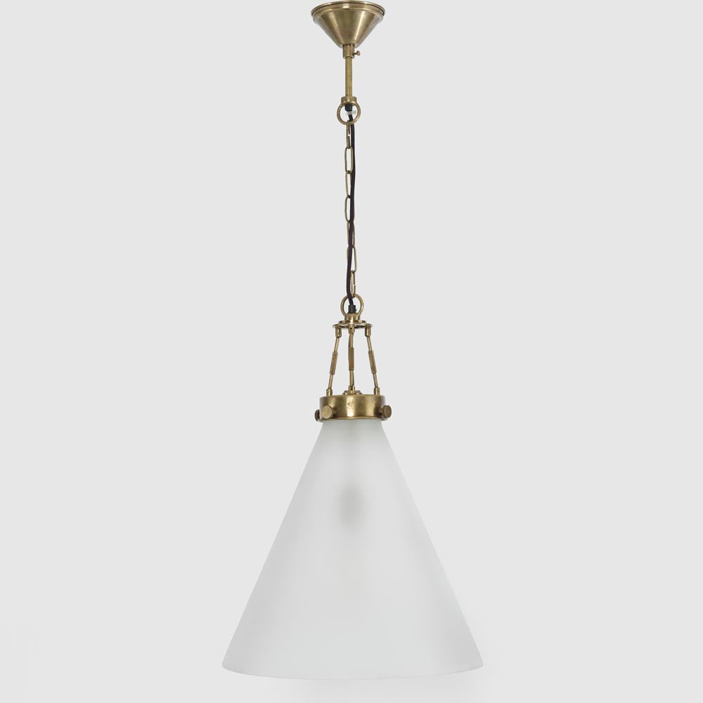Gadsden Ceiling Pendant Large - Brass/Frosted Glass