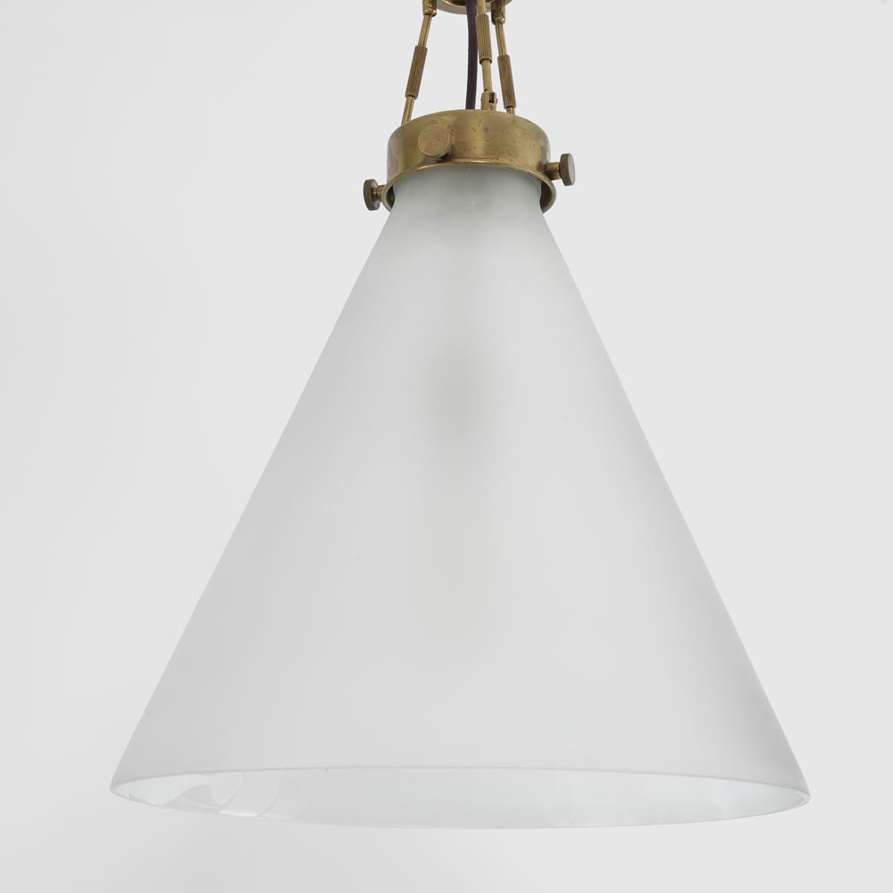 Gadsden Ceiling Pendant Large - Brass/Frosted Glass