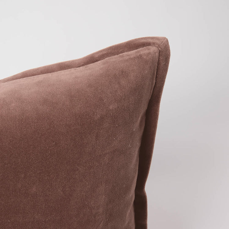 Evelyn Velvet Long Lumbar Cushion - Clay