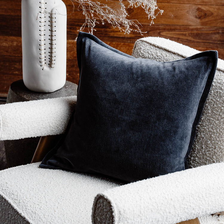 Evelyn Velvet Cushion - Midnight