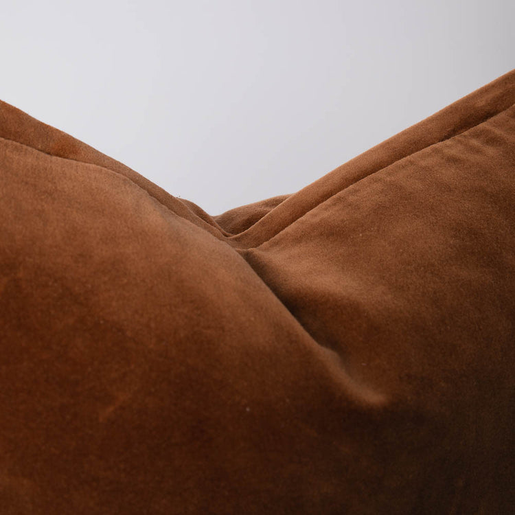 Evelyn Velvet Long Lumbar Cushion - Nutmeg
