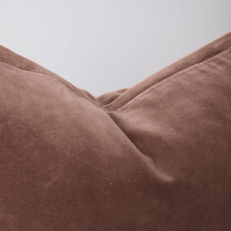 Evelyn Velvet Long Lumbar Cushion - Clay