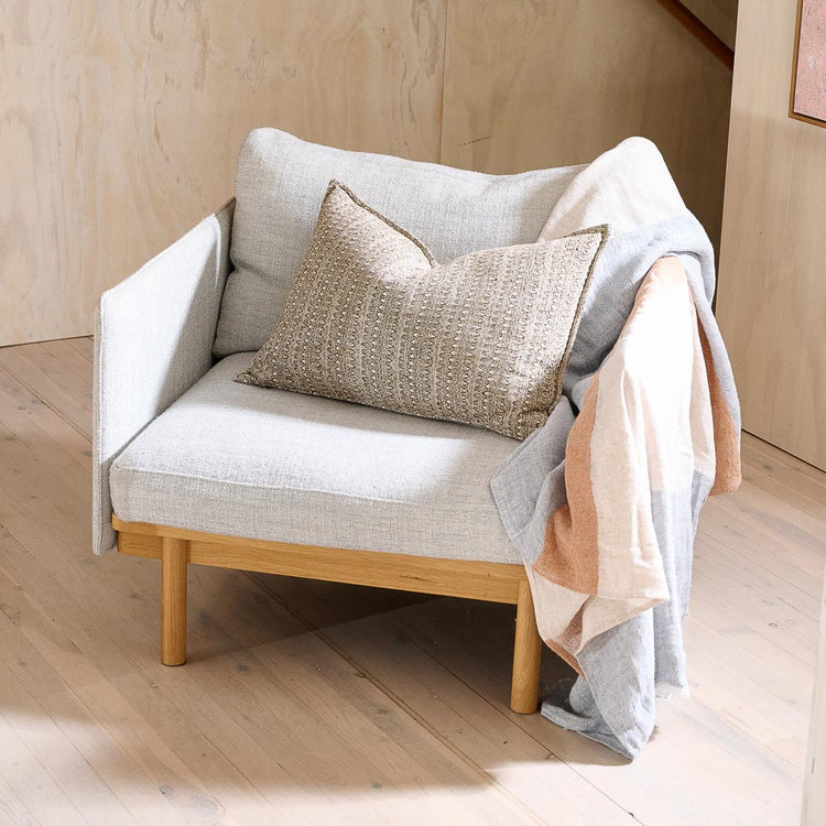 Lowan Cushion - Natural/Chocolate