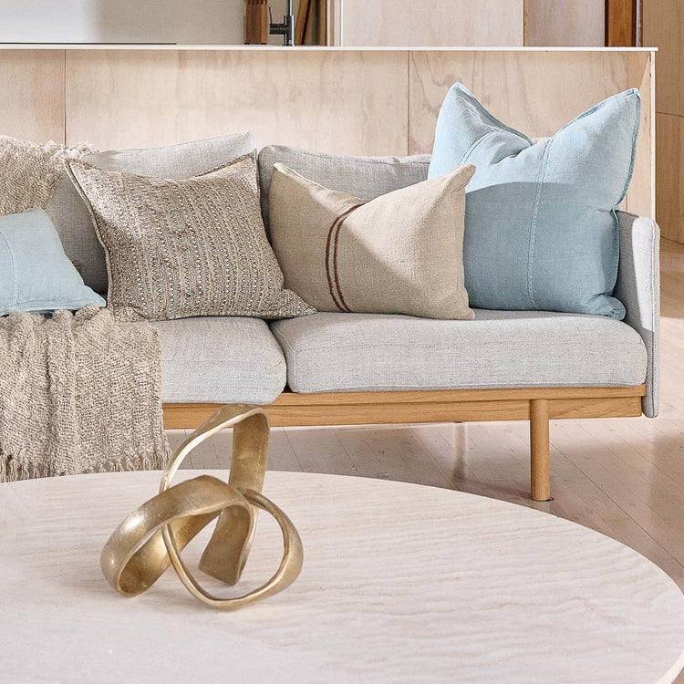 Luca Linen Cushion - Sky