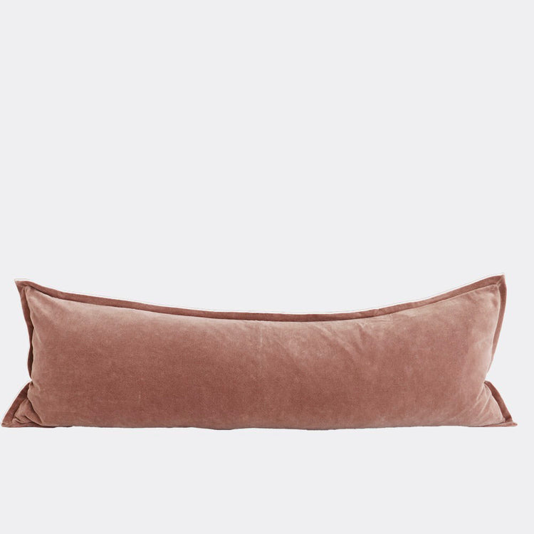 Evelyn Velvet Long Lumbar Cushion - Clay