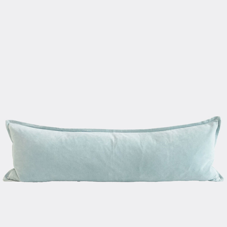 Evelyn Velvet Long Lumbar Cushion - Sky